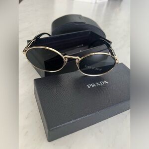 Prada Sunglasses with Logo - Graphite Lenses